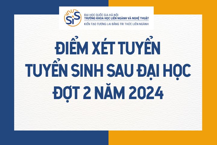 Thông báo điểm xét tuyển tuyển sinh sau đại học đợt 2 năm 2024